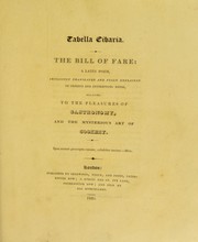 Cover of Tabella cibaria by A. D. M'Quin