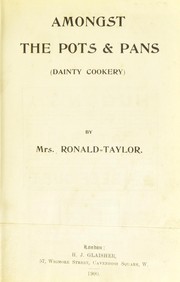 Front cover of Amongst the pots and pans by Aline Ronald-Taylor
