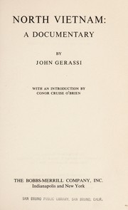 Cover of North Vietnam: a documentary by John Gerassi