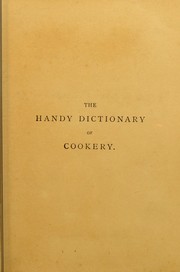 Front cover of The handy dictionary of cookery by Mary A. Everard