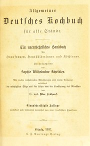 Front cover of Allgemeines deutsches Kochbuch f©ơr alle St©Þnde by Sophie Wilhelmine Scheibler