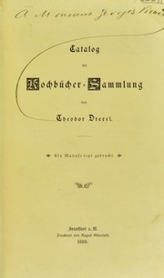 Cover of Catalog der Kochb©ơcher-Sammlung by Theodor Drexel