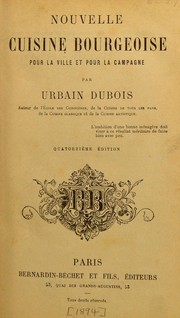 Cover of Nouvelle cuisine bourgeoise by Urbain Dubois