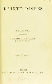 Front cover of Dainty dishes by St. Clair, Harriet Elizabeth Lady