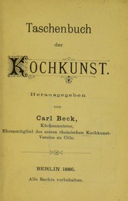 Cover of Taschenbuch der Kochkunst by Carl Beck