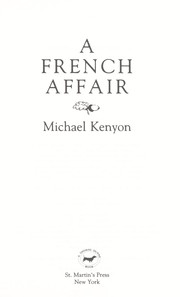 Cover of A French affair by Michael Kenyon
