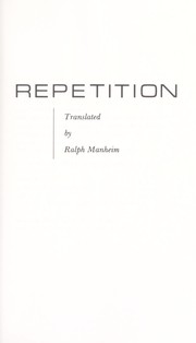 Cover of Wiederholung by Peter Handke