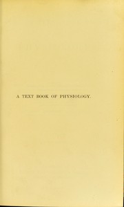 Front cover of A text book of physiology by Philipp Stöhr