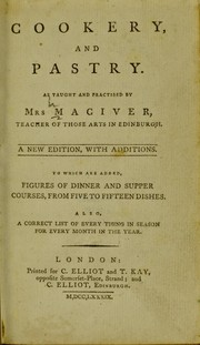 Cover of Cookery and pastry by Susanna Maciver