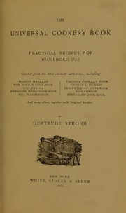 Cover of The universal cookery book by Gertrude Strohm