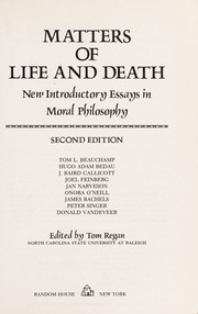 Front cover of Matters of life and death by Tom L. Beauchamp