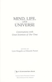 Front cover of Mind, life, and universe by Lynn Margulis