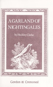 Front cover of A garland of nightingales by Hockley Clarke