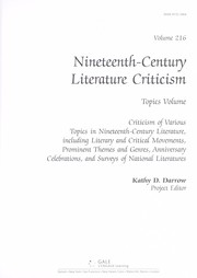 Cover of Nineteenth-century literature criticism by Kathy D. Darrow