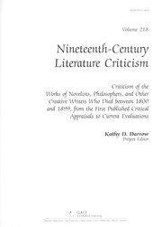 Cover of Nineteenth-century literature criticism by Kathy D. Darrow