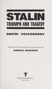 Front cover of Triumf i tragedii︠a︡ by Dmitriĭ Antonovich Volkogonov