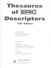 Front cover of Thesaurus of ERIC descriptors by Educational Research Information Center (U.S.)