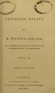 Cover of Chemical essays by Richard L. Watson Jr.
