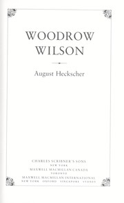 Cover of Woodrow Wilson by August Heckscher