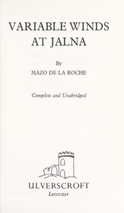 Cover of Variable winds at Jalna by Mazo de la Roche