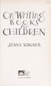 Cover of On Writing Books for Children (A Little Ark Book) by Jenny Wagner