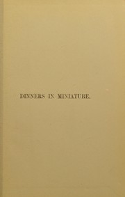Cover of Dinners in miniature by Ethel Earl