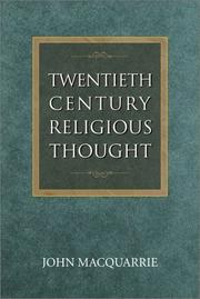 Front cover of Twentieth-century religious thought by John Macquarrie