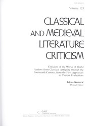 Cover of Classical and medieval literature criticism by Jelena O. Krstovic