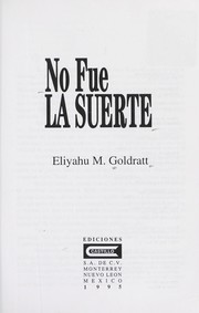 Front cover of It's not luck by Eliyahu M. Goldratt