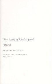 Front cover of The poetry of Randall Jarrell by Suzanne Ferguson