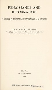 Front cover of Renaissance and Reformation by Vivian Hubert Howard Green