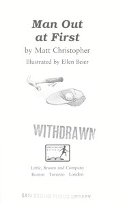 Cover of Man out at first by Matt Christopher