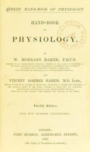 Front cover of Kirkes' handbook of physiology by William Senhouse Kirkes