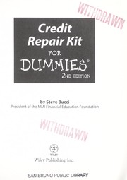 Cover of Credit repair kit for dummies by Steve Bucci