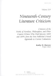Cover of Nineteenth-century literature criticism by Kathy D. Darrow