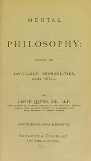 Front cover of Mental philosophy by Joseph Haven