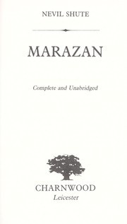 Cover of Marazan by Nevil Shute