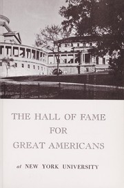 Front cover of The Hall of Fame for Great Americans at New York University by New York University. Hall of Fame for Great Americans.