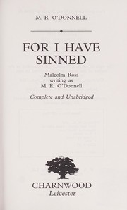 Cover of For I Have Sinned by M. R. O'Donnell