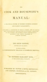Cover of The cook and housewife's manual by C. I. Johnstone