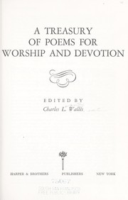 Front cover of A treasury of poems for worship and devotion by Charles L. Wallis