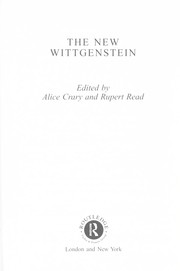 Front cover of The new Wittgenstein by Alice Crary