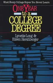 Front cover of One year to a college degree by Lynette Long