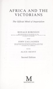 Front cover of Africa and the Victorians by Ronald Robinson