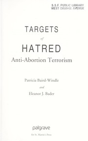Front cover of Targets of hatred by Patricia Baird-Windle