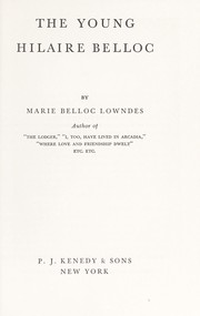 Front cover of The young Hilaire Belloc by Marie Belloc Lowndes