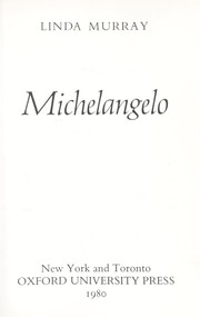 Cover of Michelangelo by Murray, Linda.