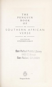 Front cover of The Penguin book of southern African verse by Gray, Stephen