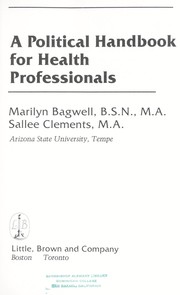 Front cover of A political handbook for health professionals by Marilyn Bagwell
