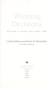 Cover of Winning decisions by J. Edward Russo